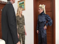 Beautiful girl is fucking in a hardcore threesome