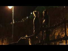 Blonde horny lesbian licking each other's pussies