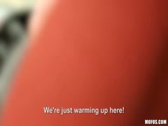 Amateur fucking threesome in car having sub