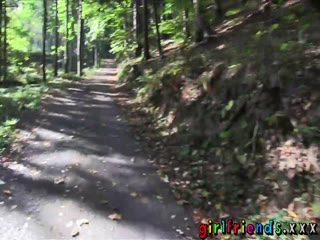 Girlfriends Babes get dirty in cabin sextape