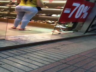 Big ass cute amateur fucking in public