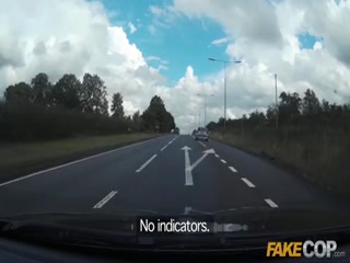 Fake Cop Tiny body slut fucked in police car