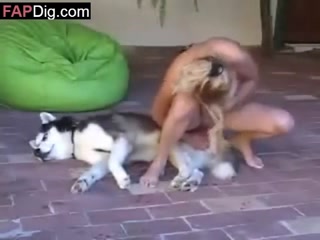 Teen Blonde Fucking Dog alaska outdoor