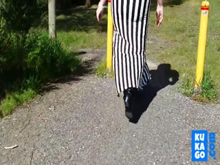 Cum on Boots in Public Park