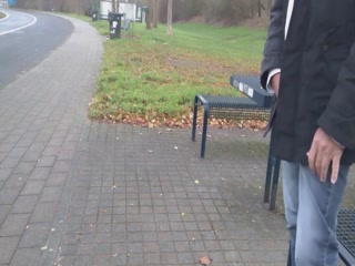 German daddy wanking outdoor