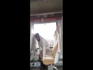 A striptease in a public train