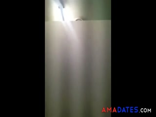 cute british girl fingers herself at work