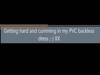 Playing in my new PVC dress